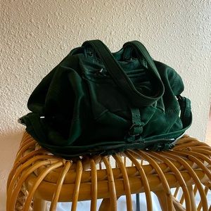 Beautiful forest green nubuck leather Jerome Dreyfuss medium Billy bag